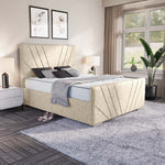 Fiji Sunrise Upholstered Bed - Cream Chenille