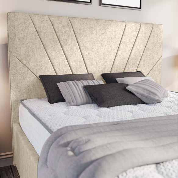 Fiji Sunrise Upholstered Bed - Cream Chenille