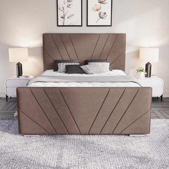 Fiji Sunrise Upholstered Bed - Mauve Naples