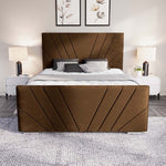 Fiji Sunrise Upholstered Bed - Mocca Plush Velvet