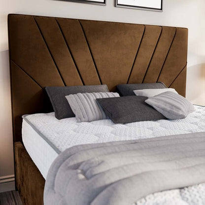 Fiji Sunrise Upholstered Bed - Mocca Plush Velvet