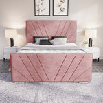 Fiji Sunrise Upholstered Bed - Pink Coniston