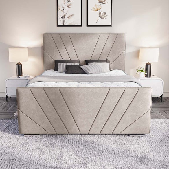 Fiji Sunrise Upholstered Bed - Seal Grey Naples