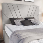 Fiji Sunrise Upholstered Bed - Silver Linoso
