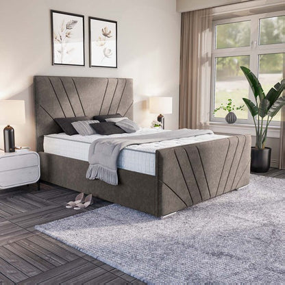 Fiji Sunrise Upholstered Bed - Slate Grey Naples