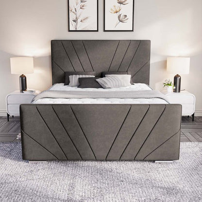 Fiji Sunrise Upholstered Bed - Slate Grey Naples