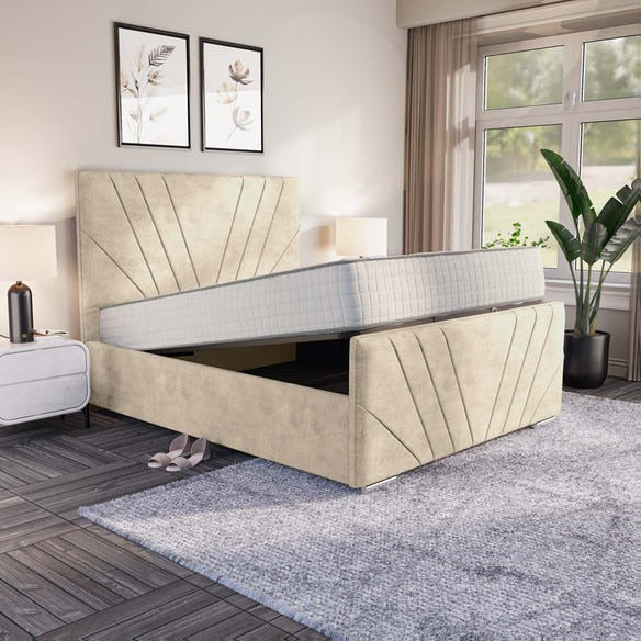 Fiji Sunrise Upholstered Ottoman Bed - Almond Coniston
