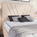 Fiji Sunrise Upholstered Ottoman Bed - Cream Naples