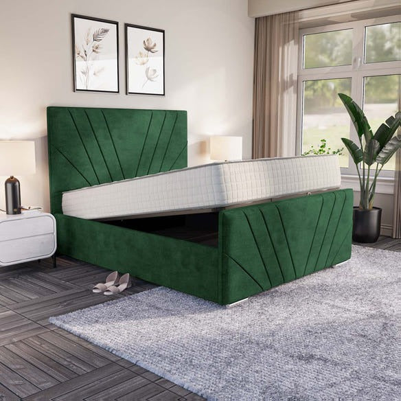 Fiji Sunrise Upholstered Ottoman Bed - Emerald Coniston