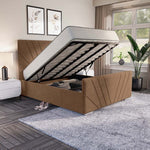 Fiji Sunrise Upholstered Ottoman Bed - Mink Naples