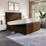 Fiji Sunrise Upholstered Ottoman Bed - Mocca Plush Velvet