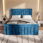 Hamilton Upholstered Bed - Blue Coniston