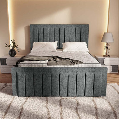 Hamilton Upholstered Bed - Charcoal Chenille