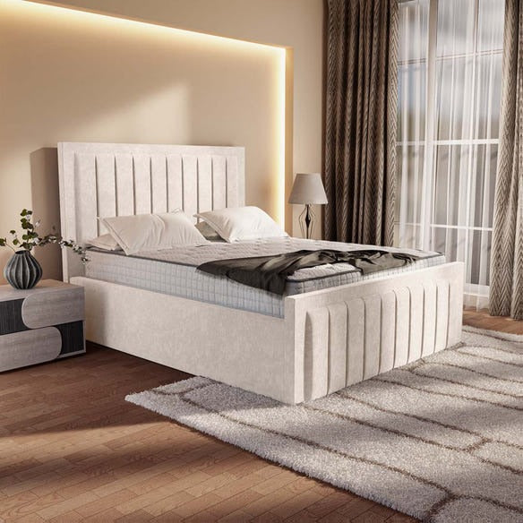 Hamilton Upholstered Bed - Cream Naples