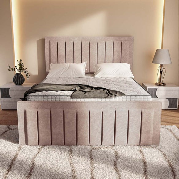 Hamilton Upholstered Bed - Mauve Naples