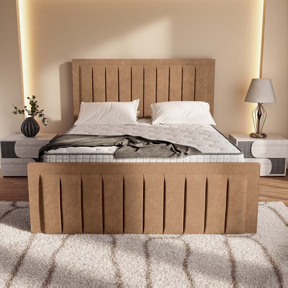 Hamilton Upholstered Bed - Mink Naples