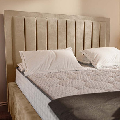 Hamilton Upholstered Bed - Mink Plush Velvet