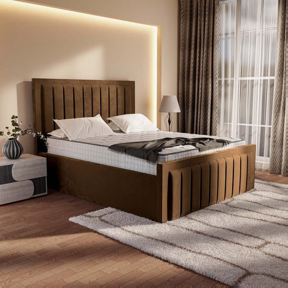 Hamilton Upholstered Bed - Mocca Plush Velvet