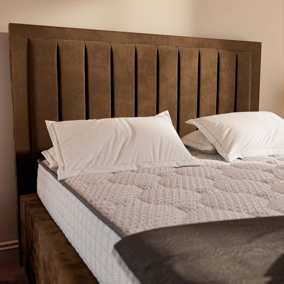 Hamilton Upholstered Bed - Mocca Plush Velvet