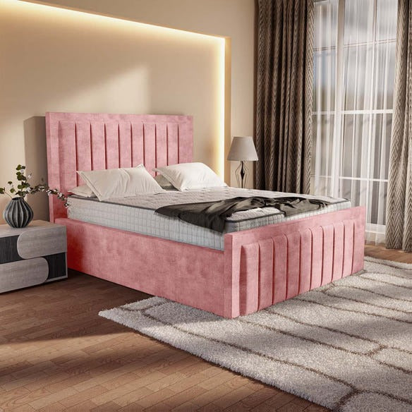 Hamilton Upholstered Bed - Pink Coniston