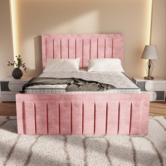 Hamilton Upholstered Bed - Pink Coniston