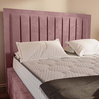 Hamilton Upholstered Bed - Pink Plush Velvet