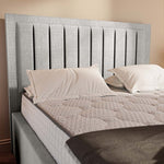 Hamilton Upholstered Bed - Silver Linoso