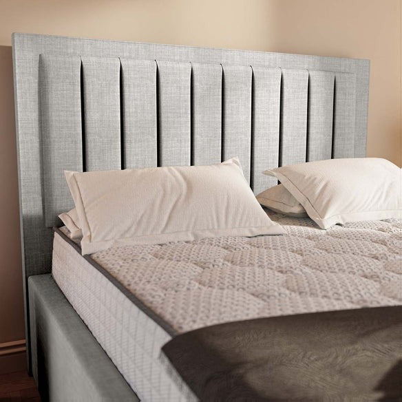 Hamilton Upholstered Bed - Silver Linoso