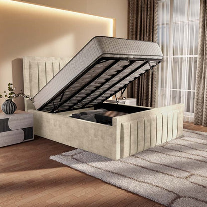 Hamilton Upholstered Ottoman Bed - Almond Coniston