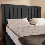 Hamilton Upholstered Ottoman Bed - Black Naples