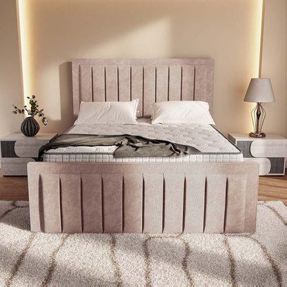 Hamilton Upholstered Ottoman Bed - Mauve Naples