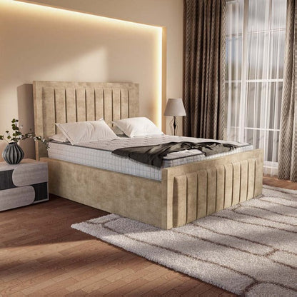 Hamilton Upholstered Ottoman Bed - Mink Coniston