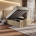 Hamilton Upholstered Ottoman Bed - Mink Coniston