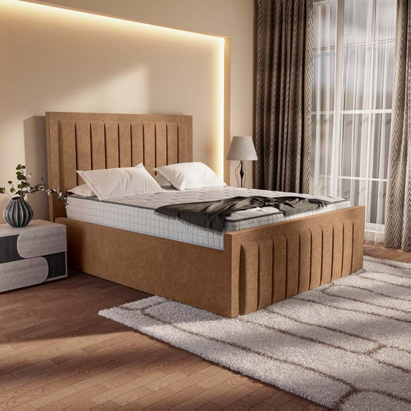 Hamilton Upholstered Ottoman Bed - Mink Naples