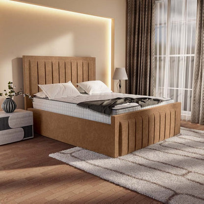 Hamilton Upholstered Ottoman Bed - Mink Naples