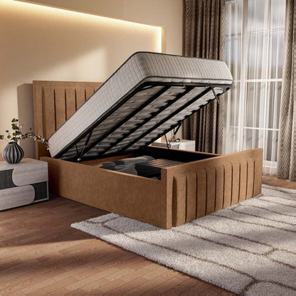 Hamilton Upholstered Ottoman Bed - Mink Naples