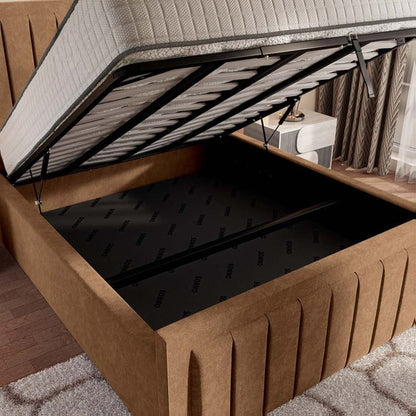 Hamilton Upholstered Ottoman Bed - Mink Naples