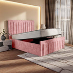 Hamilton Upholstered Ottoman Bed - Pink Coniston