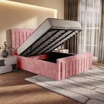 Hamilton Upholstered Ottoman Bed - Pink Coniston