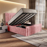 Hamilton Upholstered Ottoman Bed - Pink Coniston