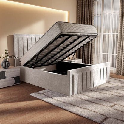 Hamilton Upholstered Ottoman Bed - Seal Grey Naples