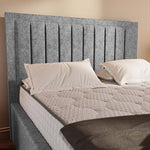 Hamilton Upholstered Ottoman Bed - Silver Chenille