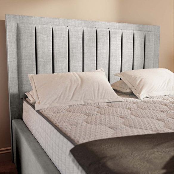 Hamilton Upholstered Ottoman Bed - Silver Linoso