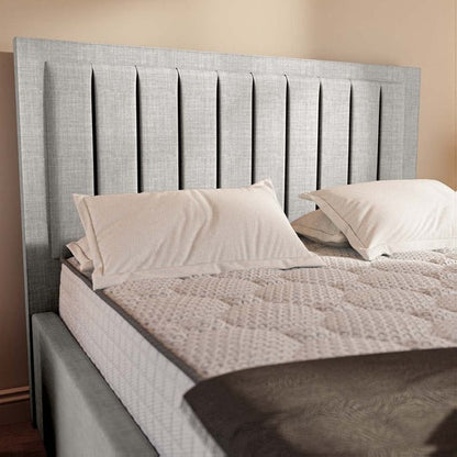 Hamilton Upholstered Ottoman Bed - Silver Linoso