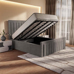 Hamilton Upholstered Ottoman Bed - Slate Grey Naples