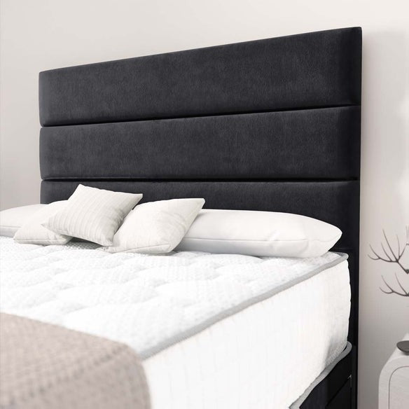 Havana Divan Bed - Black Plush Velvet