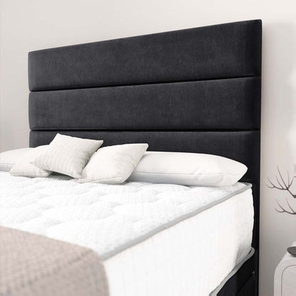 Havana Divan Bed - Black Plush Velvet