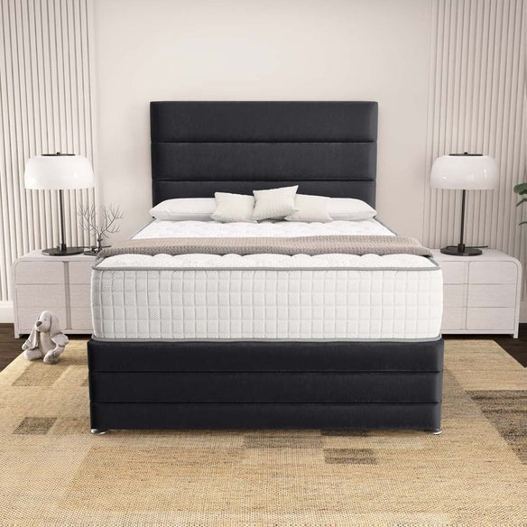Havana Divan Bed - Black Plush Velvet