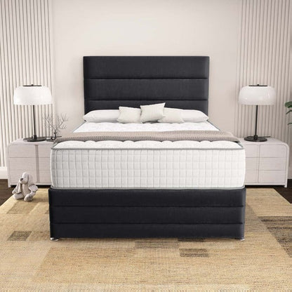 Havana Divan Bed - Black Plush Velvet