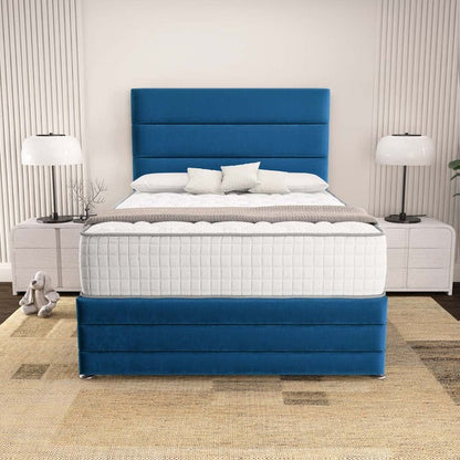 Havana Divan Bed - Blue Plush Velvet